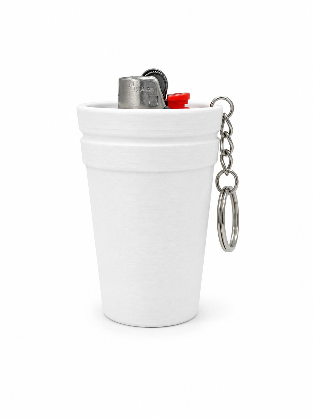 Double Cup Lighter Holder Keychain