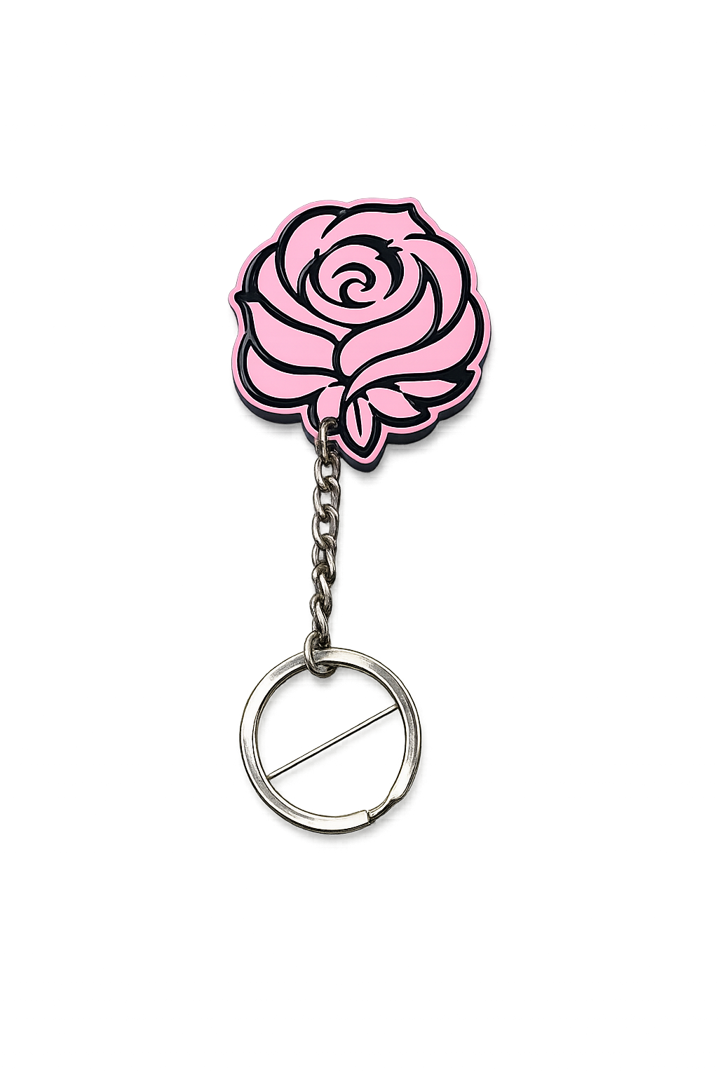 Pink Rose NFC Keychain